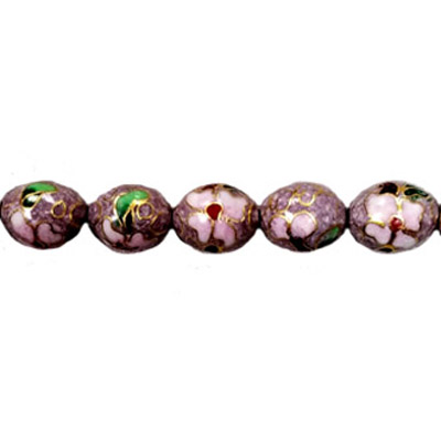 CLOISONNE RICE 09X11MM PURPLE